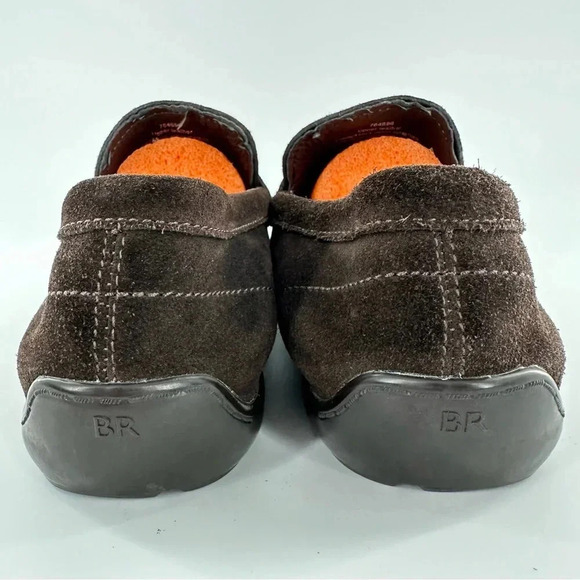 Banana Republic mens flats 9 chocolate brown suede square toe driving loafers - Picture 7 of 10